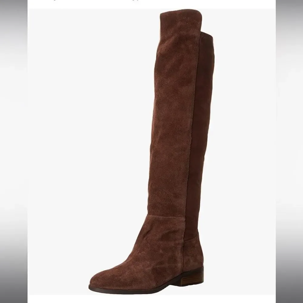 Lucky Brand Calypso Suede Over The Knee Boots in Chocolate Brown NWOB